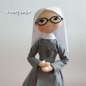 에스텔수녀님 (흰베일/회색베일)드레스인형, 컨츄리인형, 한복인형, 인형만들기, 인형diy