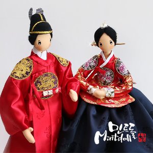 조선시대인형 왕과비 완성작품드레스인형, 컨츄리인형, 한복인형, 인형만들기, 인형diy